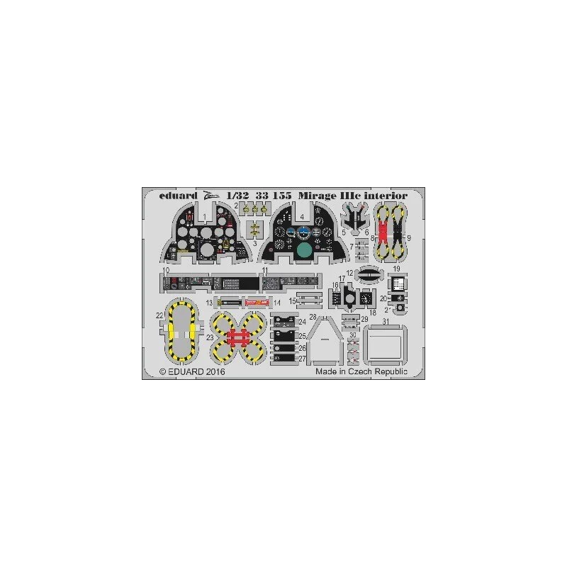 Dassault Mirage IIIC intérieur 1/32 (conçu pour être utilisé avec les kits Italeri)