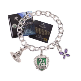  Harry Potter bracelet avec pendentifs plaqué argent Lumos Slytherin