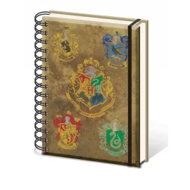 Harry Potter cahier à spirale A5 Hogwart's Crests