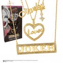 Suicide Squad set 3 pendentifs coeur Harley Loves Joker