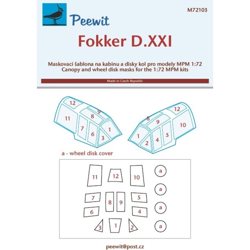 Fokker D.XXI (conçu pour être utilisé avec les kits MPM)