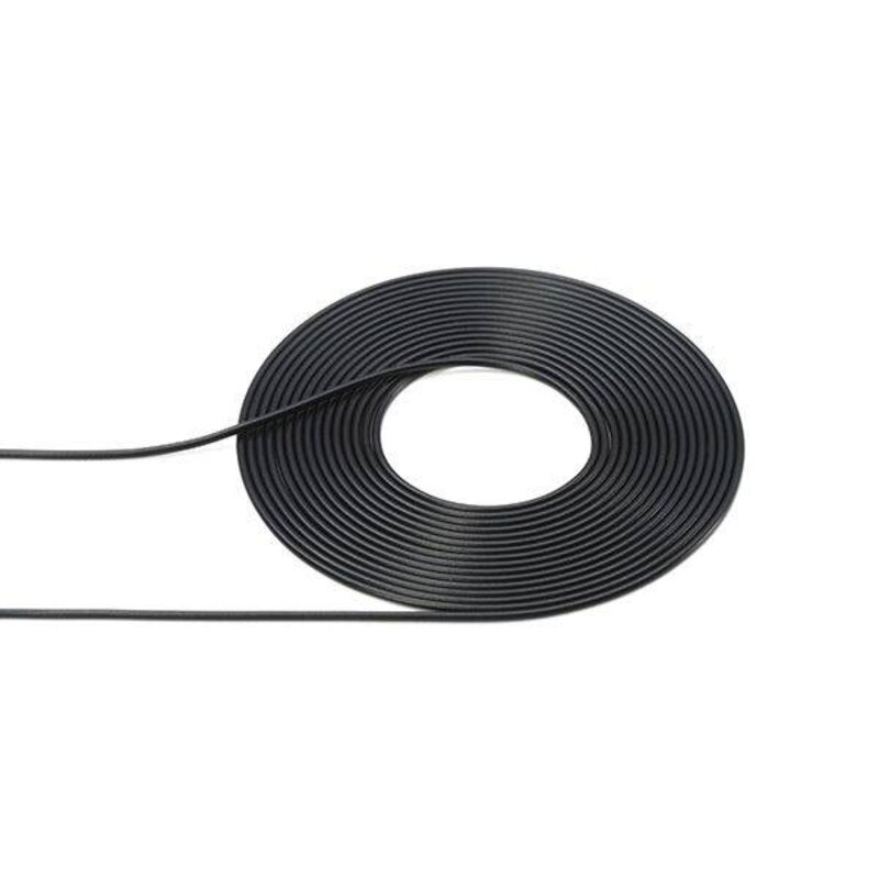 Câble (diamètre extérieur 0,65 mm / noir) Longueur: 2 mètres. Ce câble comporte un noyau métallique en boîtier en vinyle. Il est