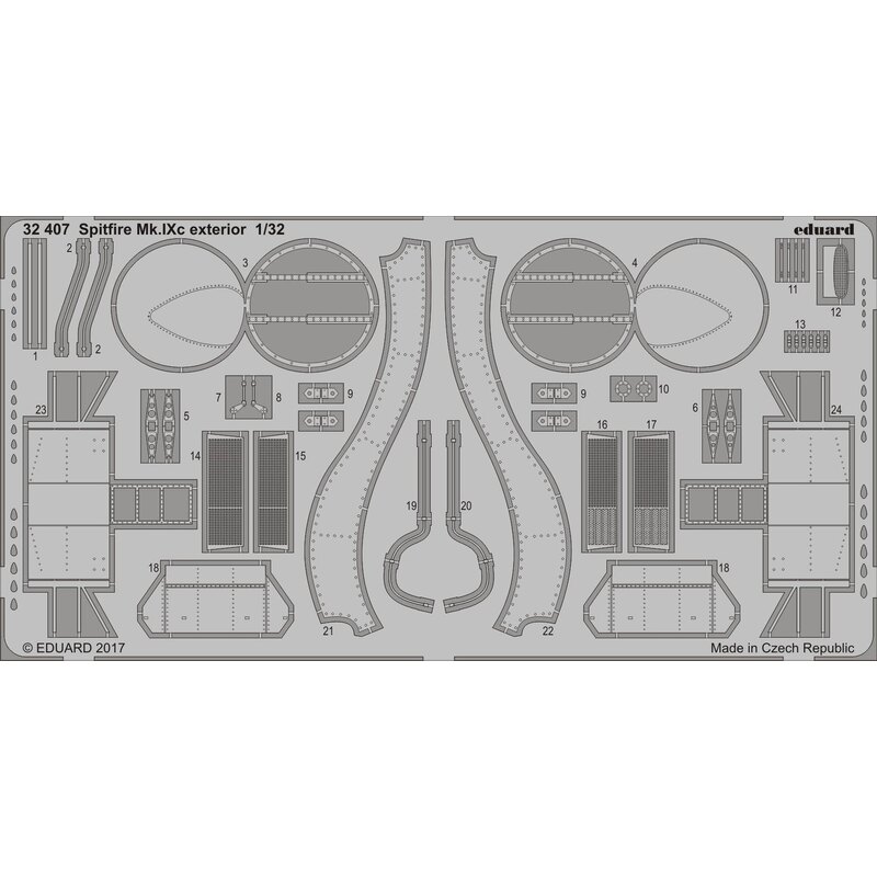 Supermarine Spitfire Mk.IXc extérieur (conçu pour être utilisé avec les kits Revell)