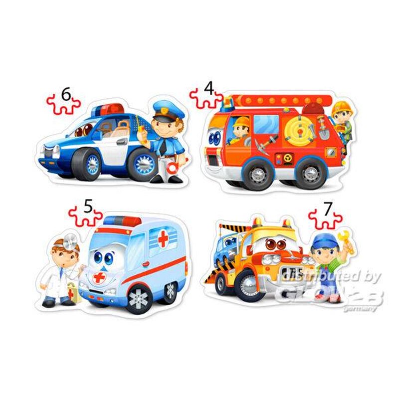 Puzzle Rescue Services, 4x Puzzle (4 + 5 + 6 + 7) partie