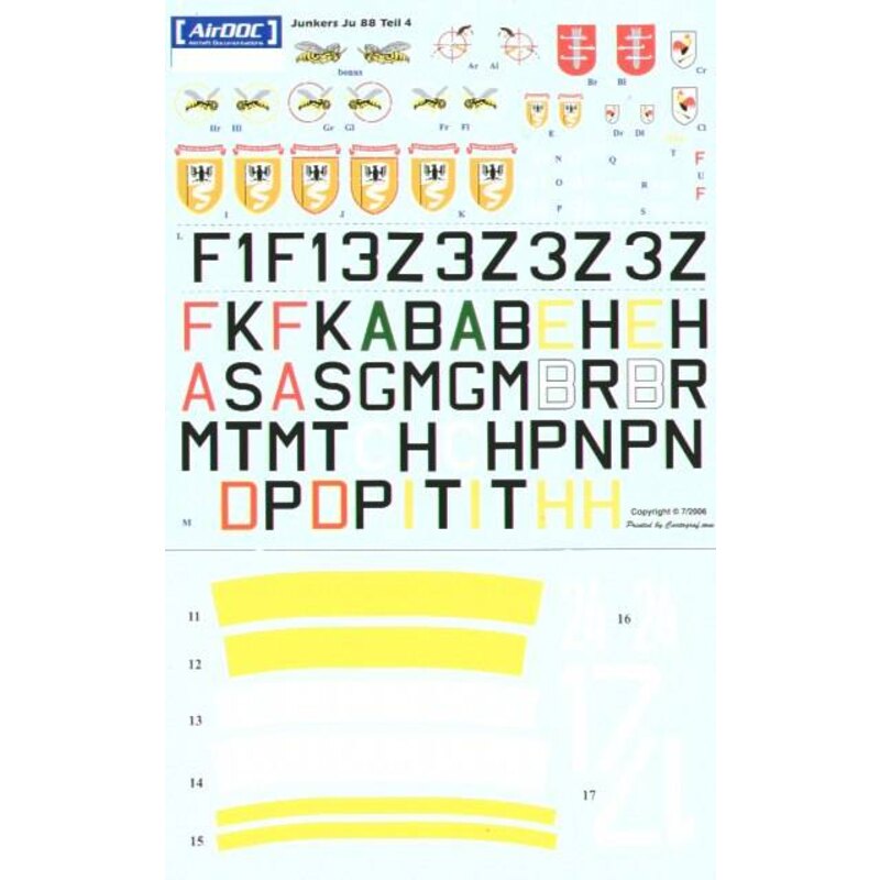 Décal Junkers Ju-88A Partie 4