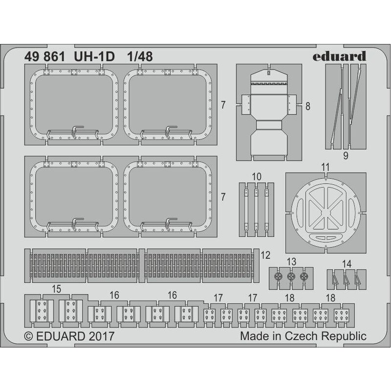 Bell UH-1D (conçu pour être utilisé avec les kits Kitty Hawk Model)