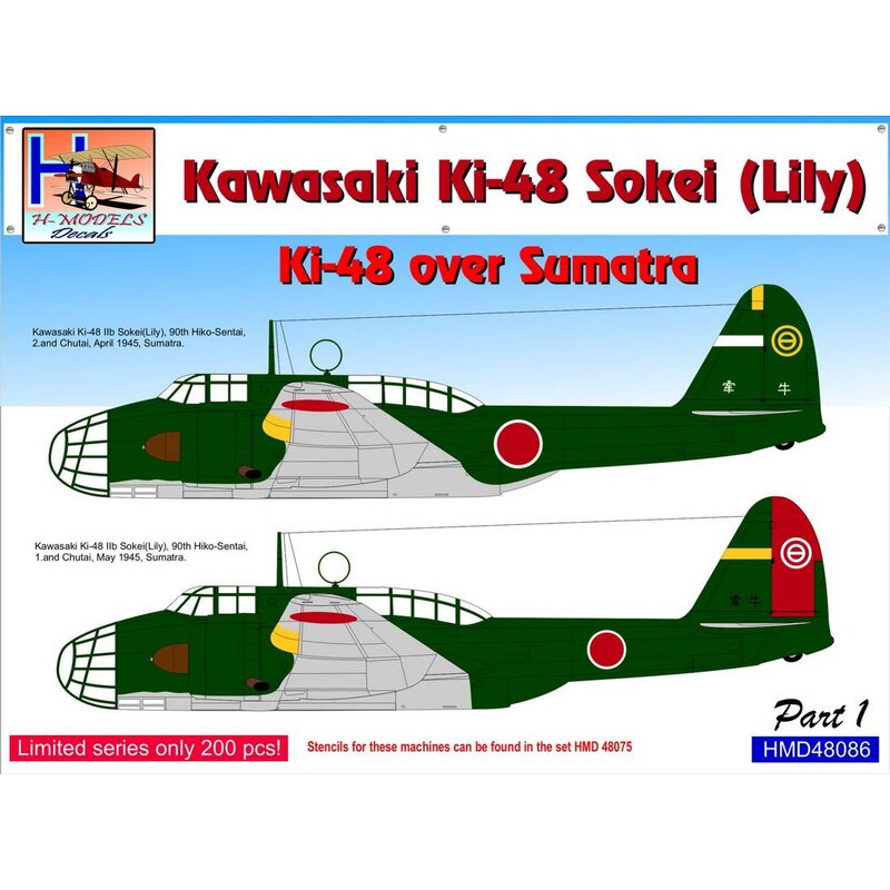 Décal Kawasaki Ki-48-Ib / Ki-48-IIb sur Sumatra, Pt.1