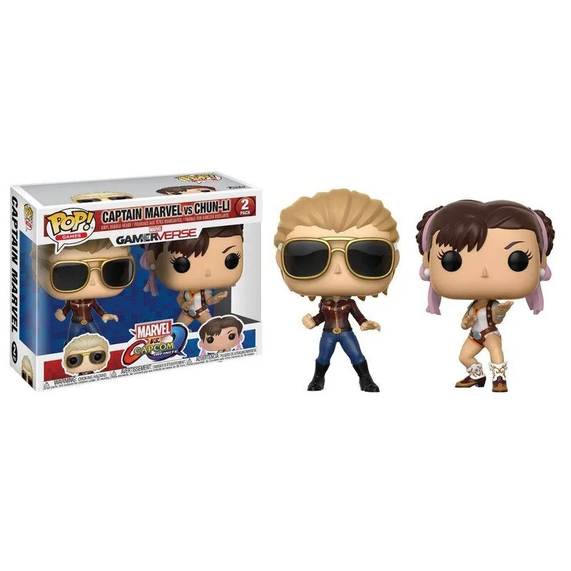 Marvel vs. Capcom Infinite POP! Games Vinyl pack 2 figurines Captain Marvel vs Chun-Li 9 cm