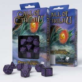 Call of Cthulhu: Horror on the Orient Express pack dés noir & violet (7)