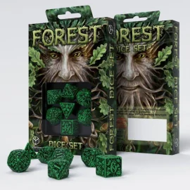 Forest 3D pack dés vert & noir (7)