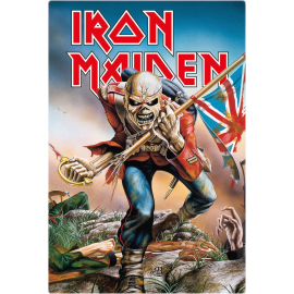 Iron Maiden panneau métal Trooper 20 x 30 cm