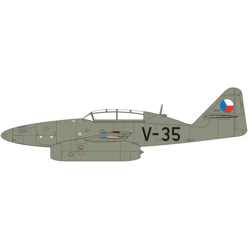 Messerschmitt Me-262B-1a Scheme 1: 10./NJG 11, W.Nr 111980, Red 12 + RAF VersionScheme 2: Avia CS-92 Czech AF As the first opera