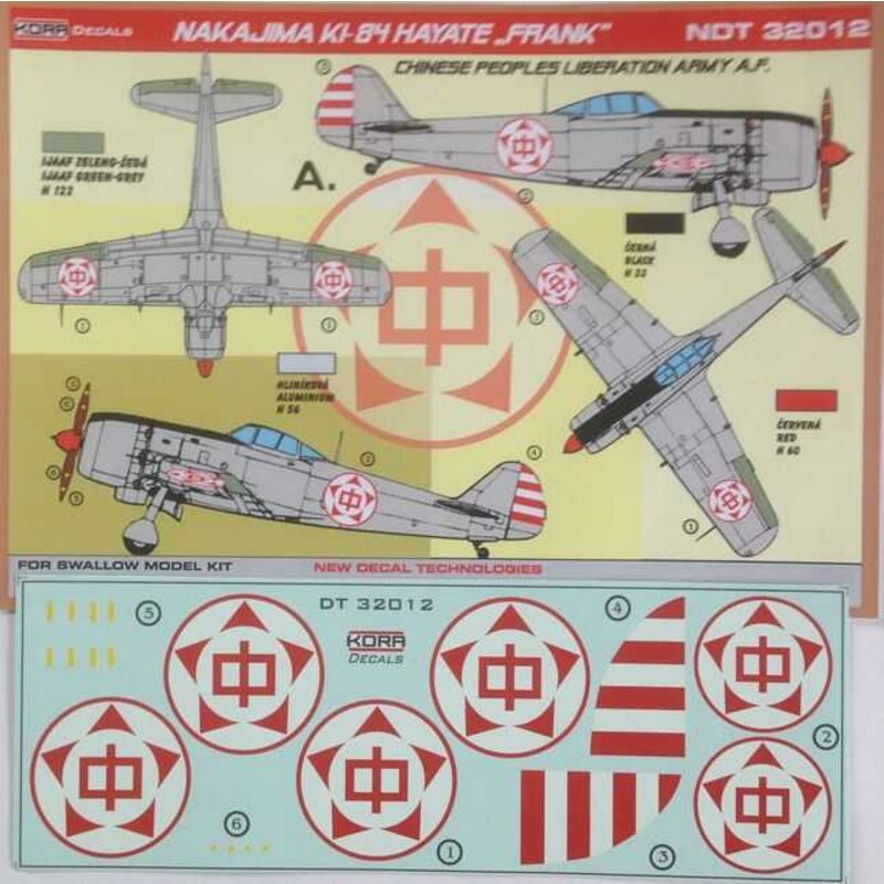 Décal Nakajima Ki-84 CHINE PLAAF