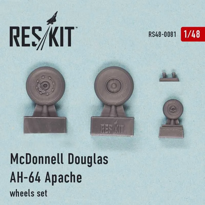 Jeu de roues Apache Boeing / Hughes AH-64A / AH-64D (conçu pour être utilisé avec les kits Academy, Airfix et Hasegawa) [Westlan