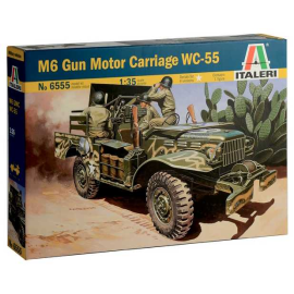 M6 Gun Motor Chariot WC-55. Le Gun Motor Carriage M6 a été développé sur le fameux châssis 4x4 Dodge WC-52 adoptant, sur le pont
