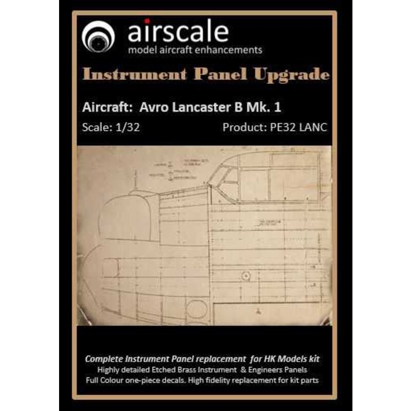 Avro Lancaster B Mk.I. Upgraded high fidelity etched brass Interior set to suit the HK Models Avro Lancaster B Mk.I kit. Each se