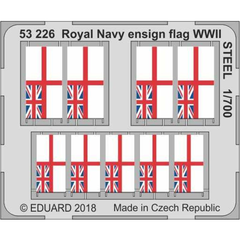 Royal Navy ensign flag WWII STEEL