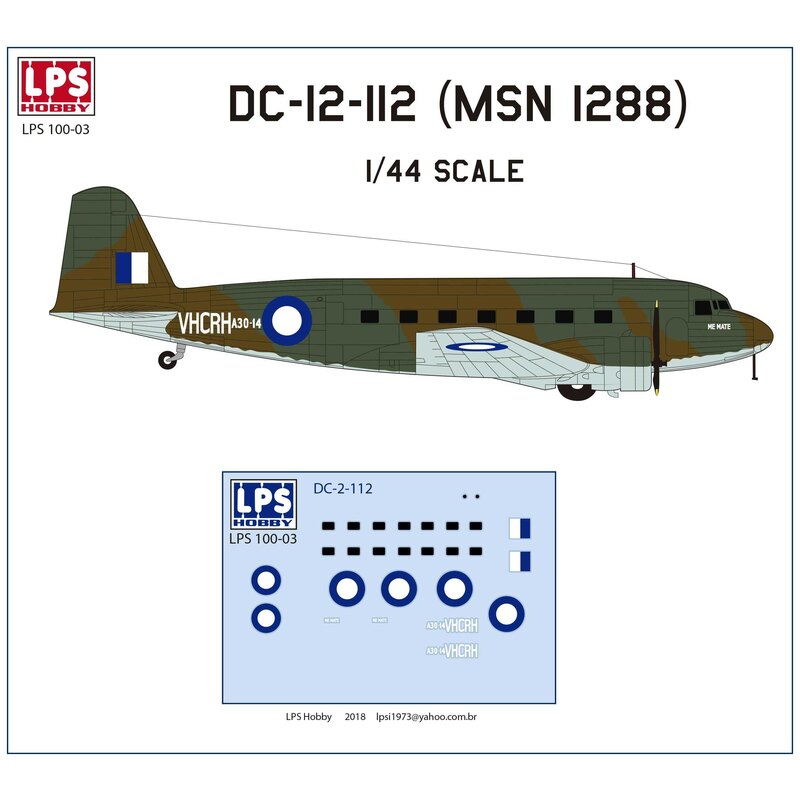 Décal Douglas DC-2 RAAF