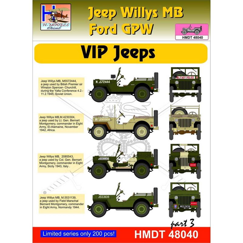 Willys Jeep MB/Ford GPW: VIP Jeeps, Pt.3