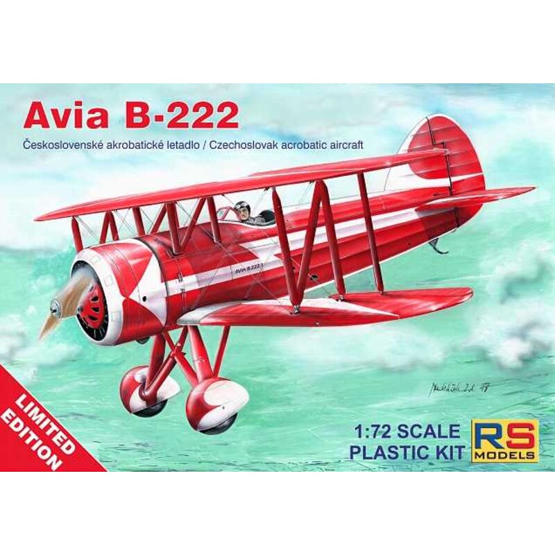 Avia B-222 Czechoslovak Acrobatic Aircraft LIMITED!!! resin fuselage with injection moulded wings etc