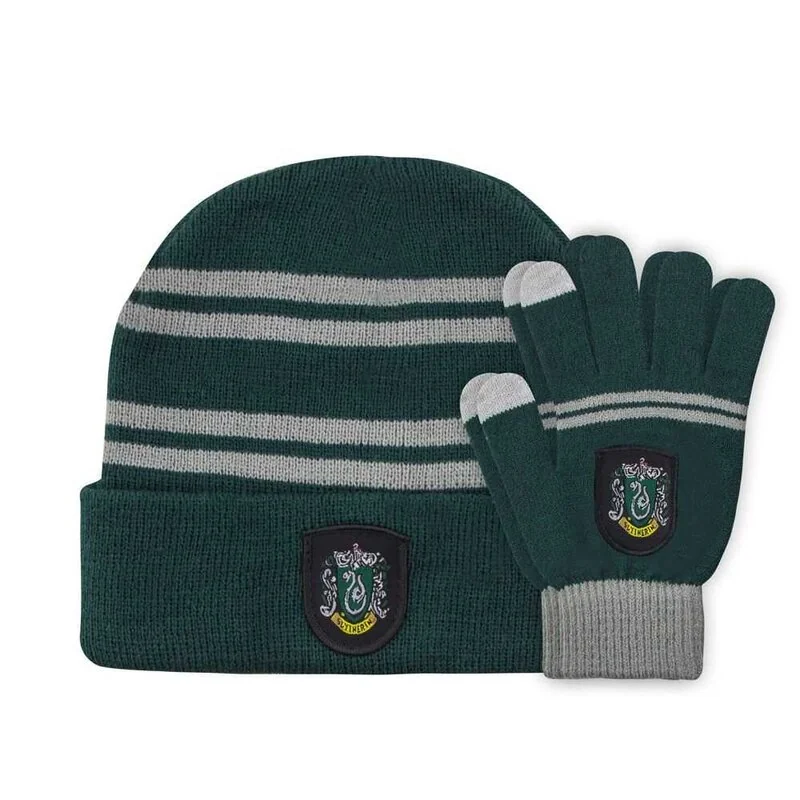 Harry Potter set bonnet & mitaines enfant Slytherin