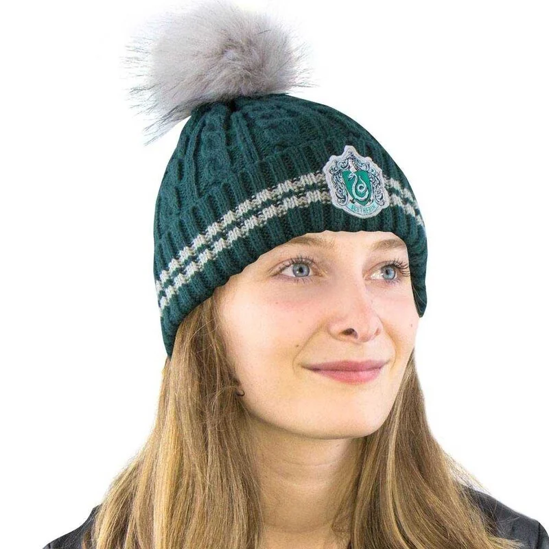 Harry Potter bonnet a Pom-Pom Slytherin