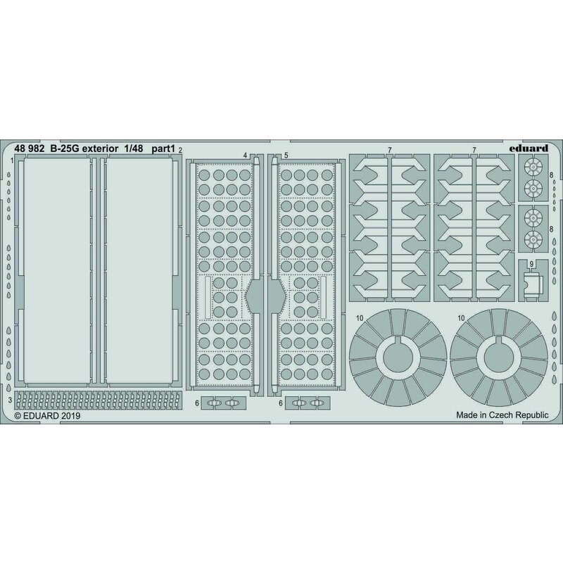 Extérieur d'Amérique du Nord B-25G Mitchell (conçu pour être utilisé avec les kits Italeri)