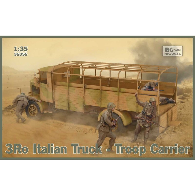 3Ro Italian Truck Troop Carrier - Nouveaux moules en plastique! - Châssis très détaillé - Nombreuses pièces photogravées, y comp