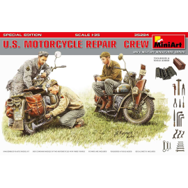 Figurine US MOTORCYCLE REPAIR/MECHANIC CREW. SPECIAL EDITION (WWII)