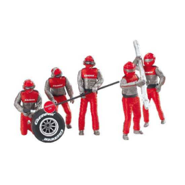 Ensemble de figurines, mécanique, Carrera Crew rouge