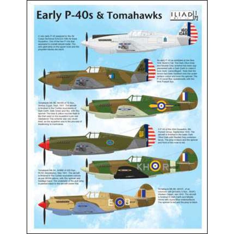 Décal Début P-40 & Tomahawks