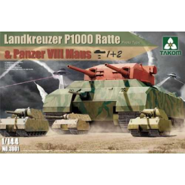 Maquette Seconde Guerre mondiale Landkreuzer P1000 & Pz VIII Maus '2 en 1'