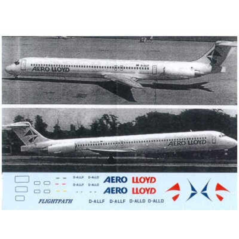 Décal McDonnell Douglas MD-80 Aerolloyd current scheme