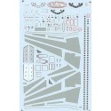 Décal MD-80 Detail sheet. Inc windows doors inspar panels etc (designed to be used with Minicraft and Revell kits)