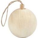 Boule de Noël, d: 6,4 cm, paulownia, 1pièce