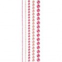 Demi perles, dim. 2-8 mm, rose, 140assortis