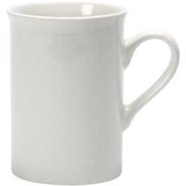 Cuisine Tasse, blanc, h: 10 cm, d: 6,9-7,4 cm, blanc, 1pièce