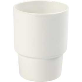 Cuisine Tasse en porcelaine, h: 11 cm, d: 8,5 cm, blanc, 1pièce