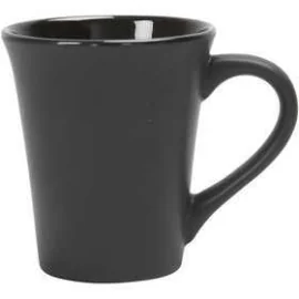 Tasses en porcelaine, h: 10 cm, d: 5,9-8,7 cm, noir, 1pièce