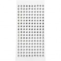 Pierres de strass autocollantes, argent, d: 5 mm, 144pièces