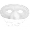 Masque demi-visage, h: 10 cm, l: 17,5 cm, blanc, 12pièces