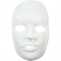 Masque visage halloween à colorier , h: 24 cm, l: 15,5 cm, blanc, 12pièces