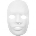 Masque visage halloween à colorier , h: 24 cm, l: 15,5 cm, blanc, 12pièces