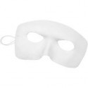 Masque demi-visage, Arlequin, h: 12 cm, l: 17 cm, blanc, 12pièces