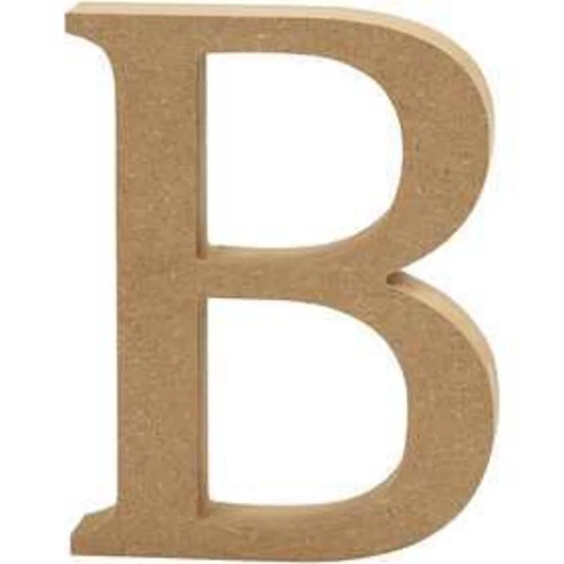 Lettre, B, h: 13 cm, ép. 2 cm, MDF, 1pièce