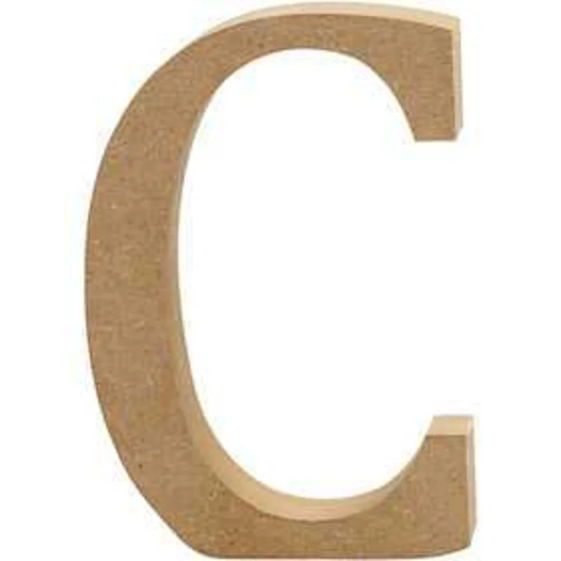 Lettre, C, h: 13 cm, ép. 2 cm, MDF, 1pièce