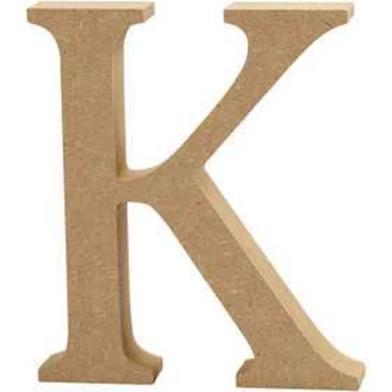 Lettre, K, h: 13 cm, ép. 2 cm, MDF, 1pièce