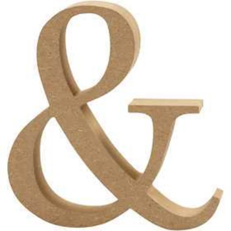 Symbole, &, h: 13 cm, ép. 2 cm, MDF, 1pièce