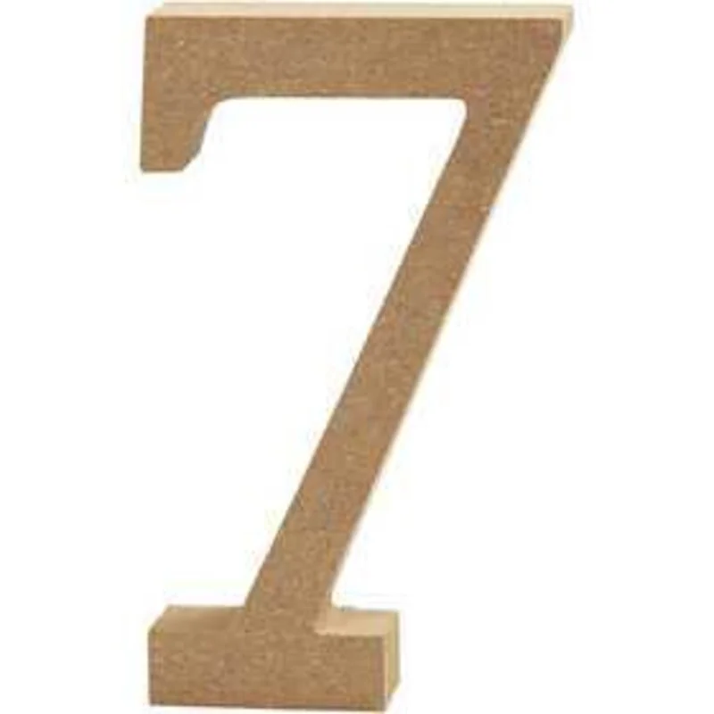 Chiffre, 7, h: 8 cm, ép. 1,5 cm, MDF, 1pièce