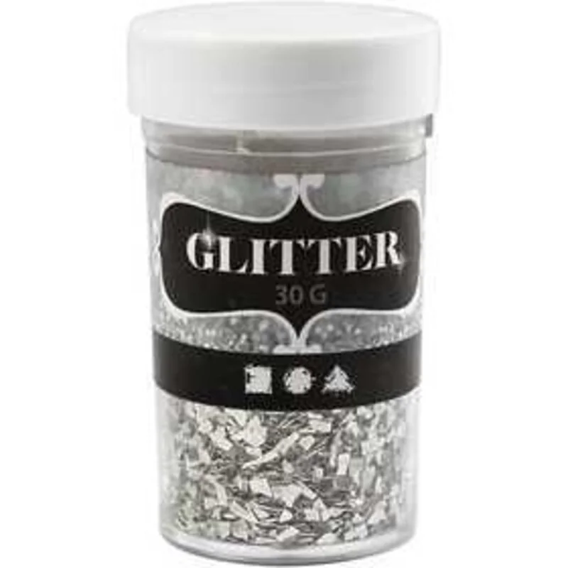 Paillettes, dim. 1-3 mm, argent, 30gr